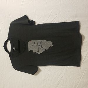 The Track Shirt T-shirt Illinois love - black/white XL
